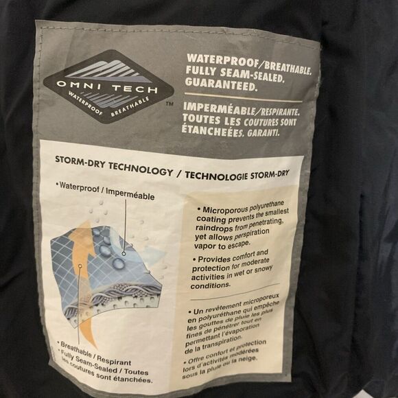 Columbia Interchange Jacket Women's Small Blue Core Omni-Tech Hood Waterproof - Picture 9 of 16